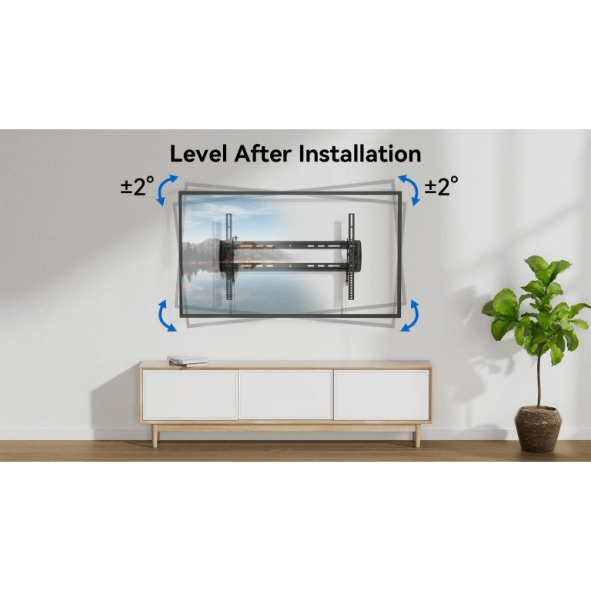 ErgoAV Large Tilt TV Mount with Level Adjust for 37" to 86" TVs