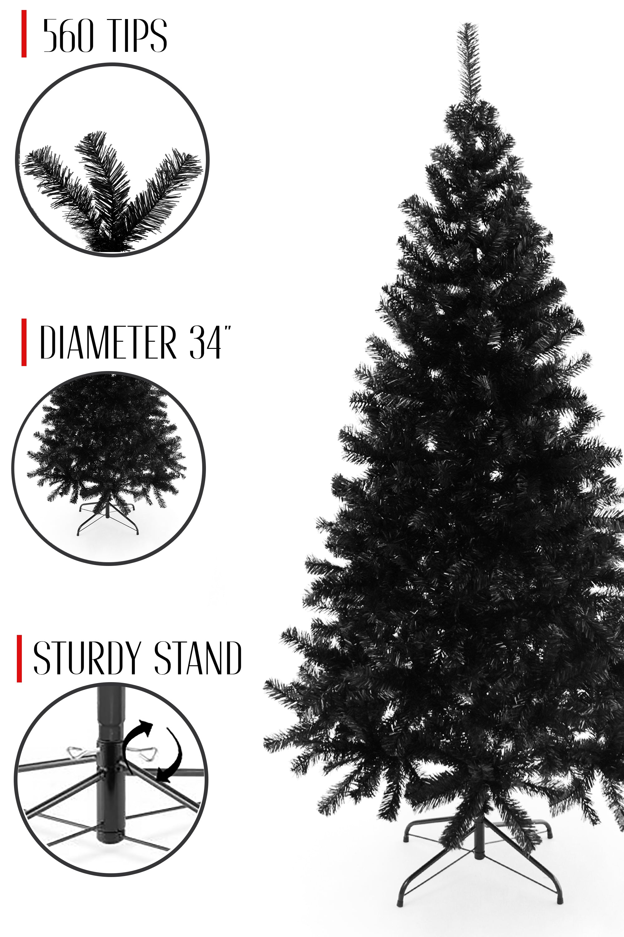 Black Canadian Pine Christmas Tree