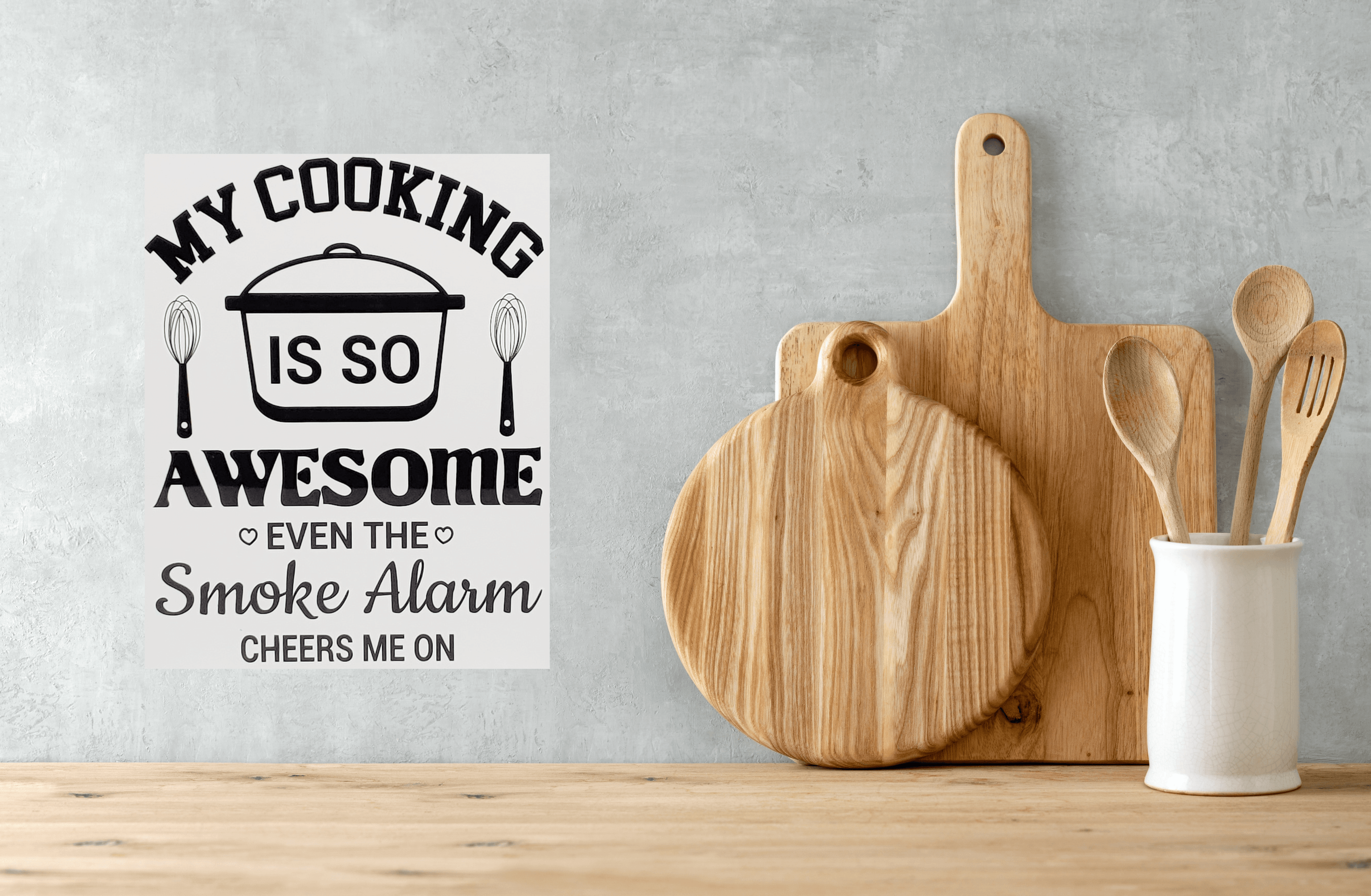 My Cooking is so Awesome even the Smoke Detector Cheers me on Aluminum Sign 8x10