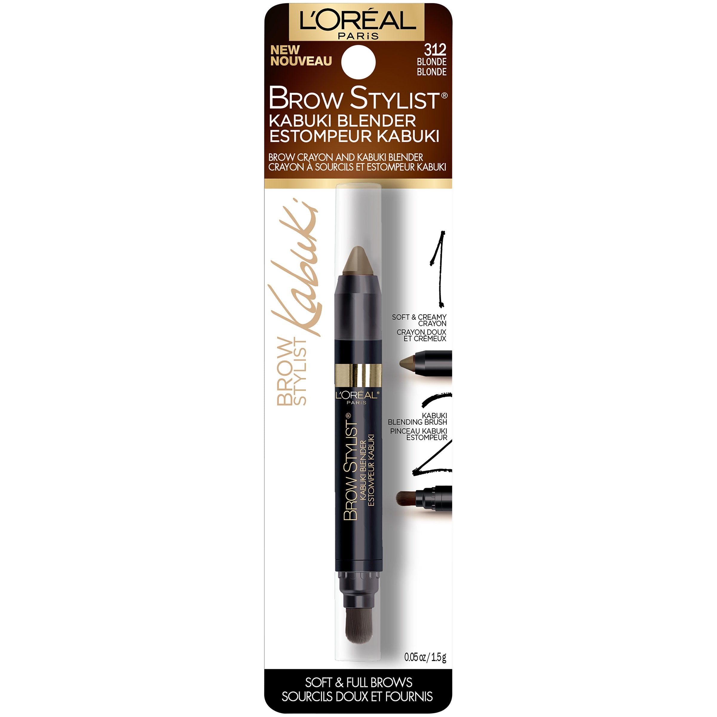 L'OREAL Brow Stylist Kabuki Blender Brow Crayon