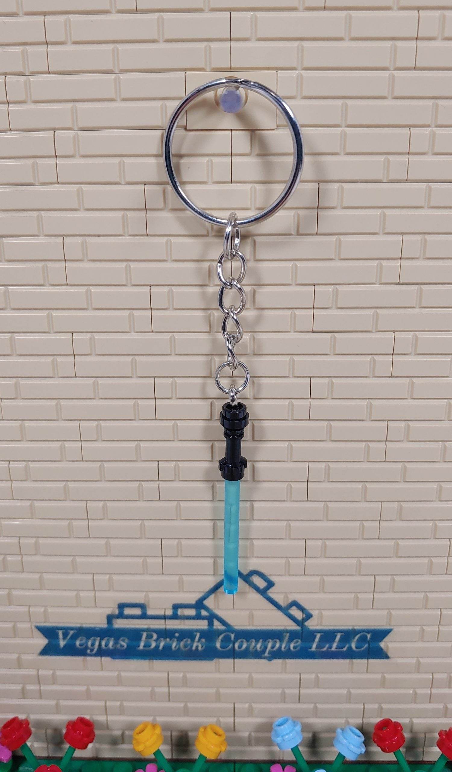 Lego® Black and Translucent Blue Light Saber Key chain