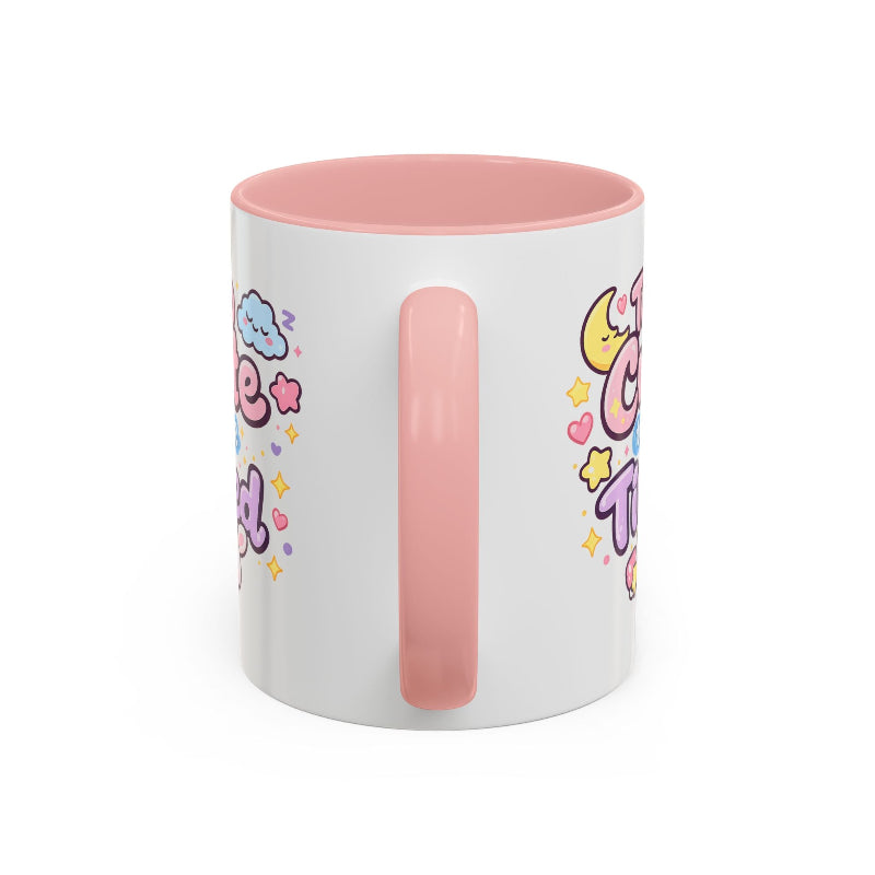 “Too Cute to Be Tired” Kawaii Bunny Mug