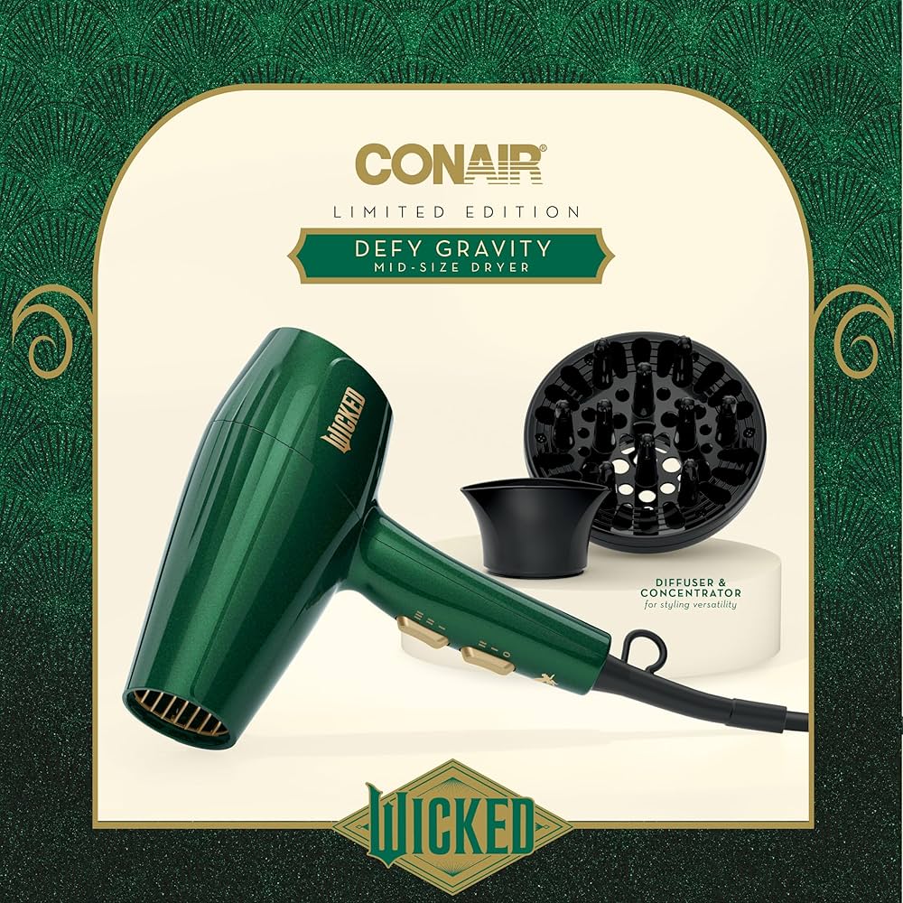 CONAIR Wicked Elphaba Defy Gravity Plasma Dryer