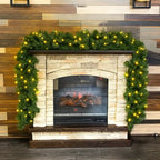 Green Garland with Warm White Lights |  99'X 8"