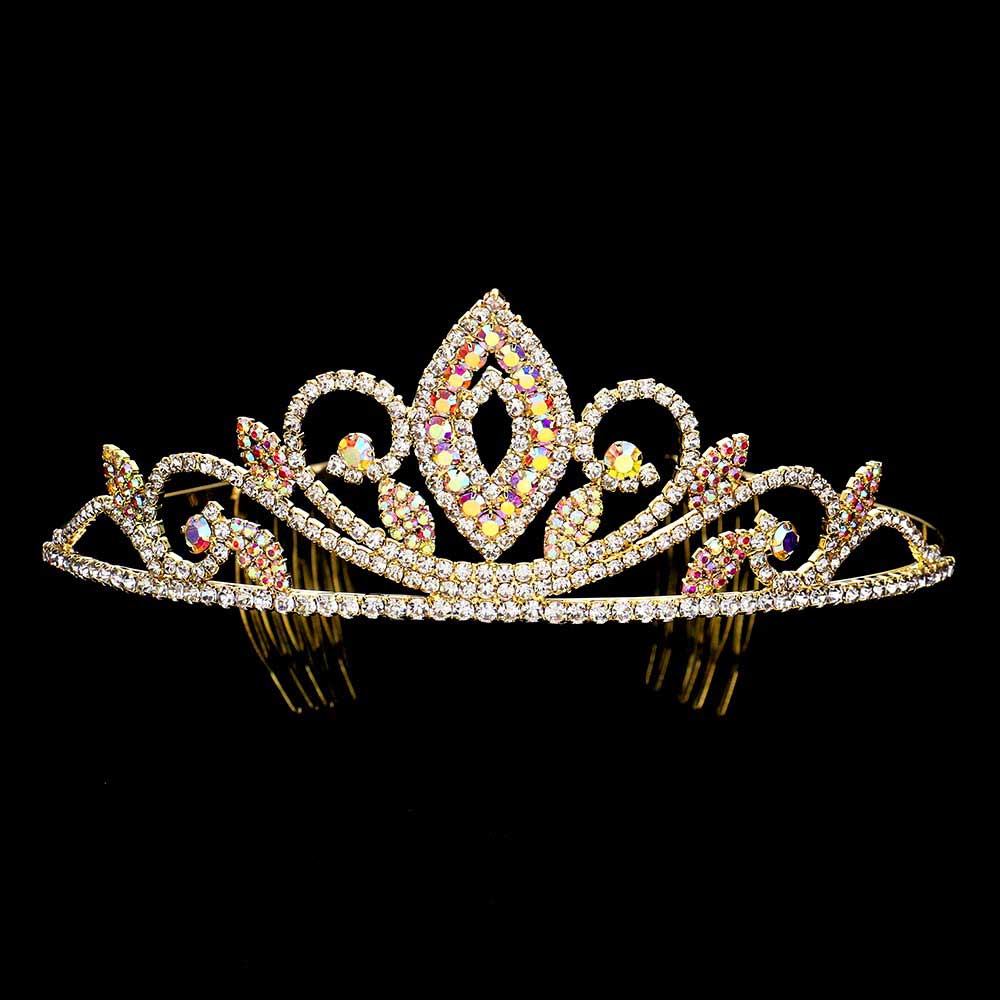 Marquise Accented Rhinestone Princess Tiara