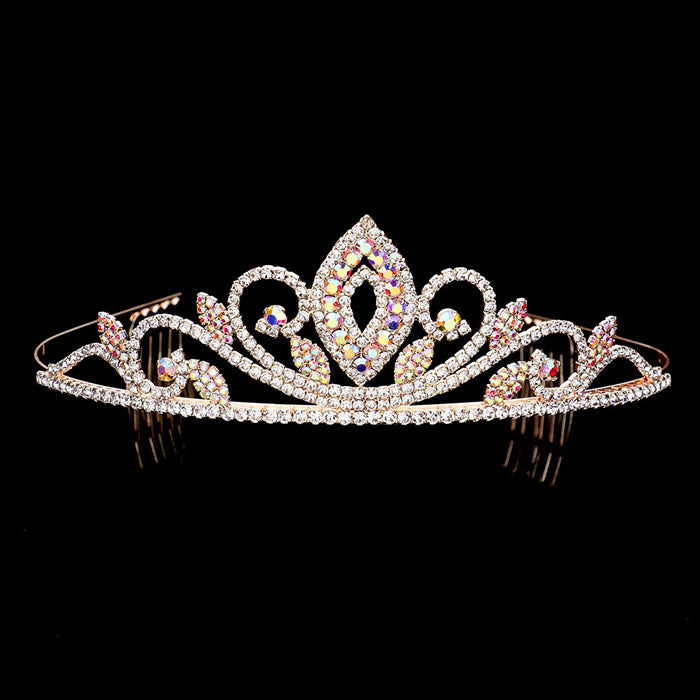 Marquise Accented Rhinestone Princess Tiara