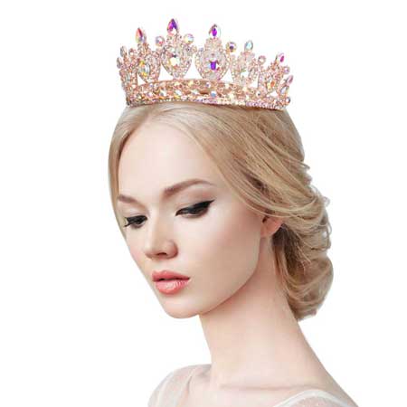 Multi Stone Embellished Queen Tiara