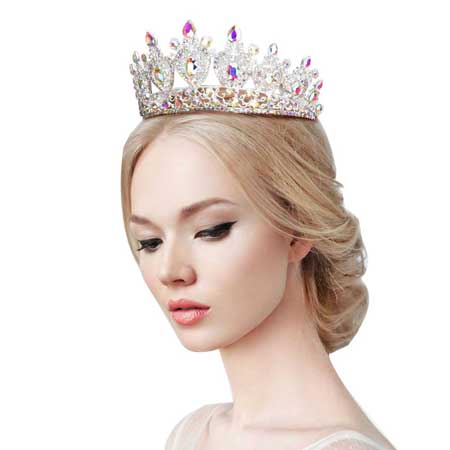 Multi Stone Embellished Queen Tiara