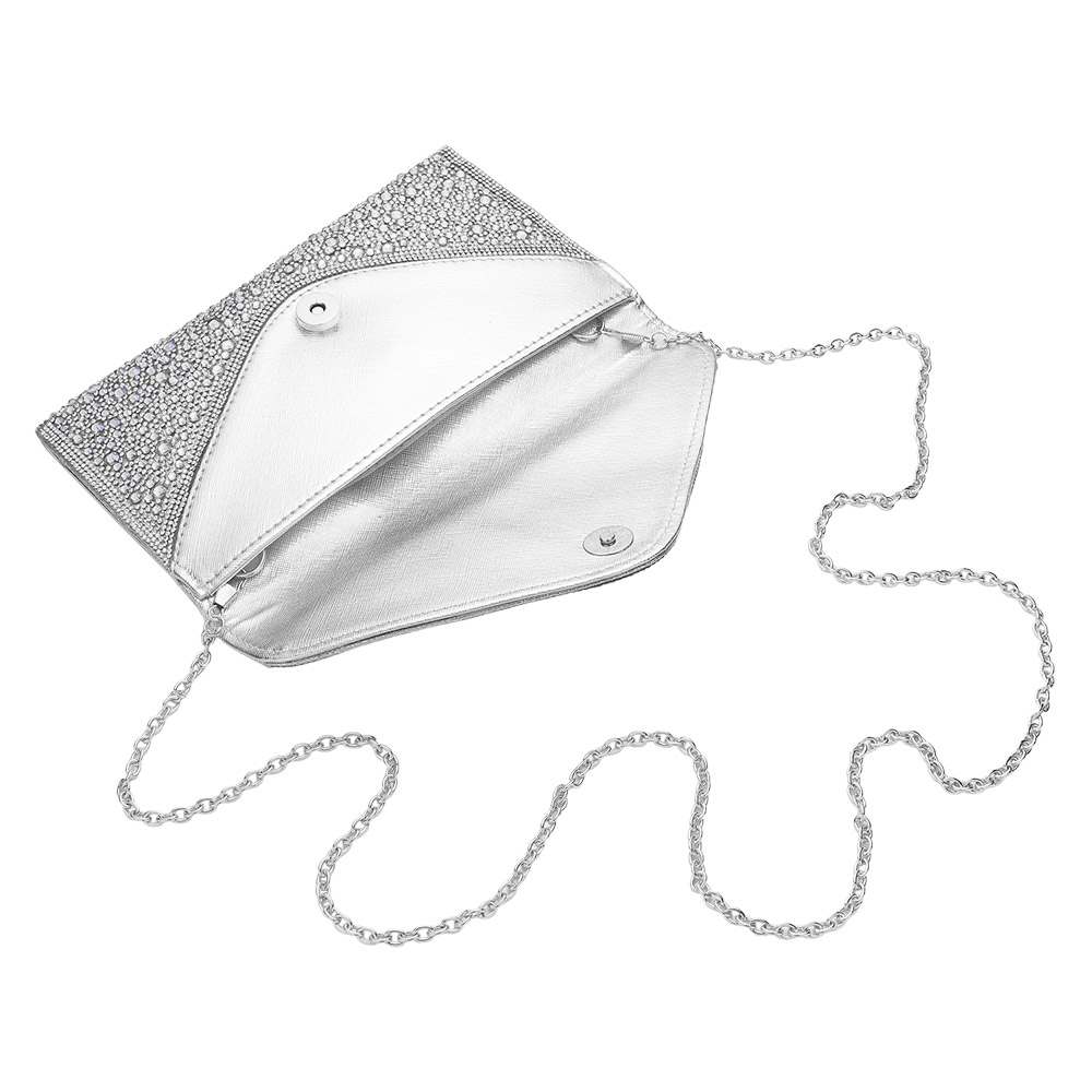 Bling Stone Studded Flap Envelop Evening Clutch Bag / Crossbody Bag