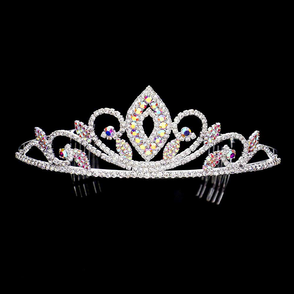 Marquise Accented Rhinestone Princess Tiara