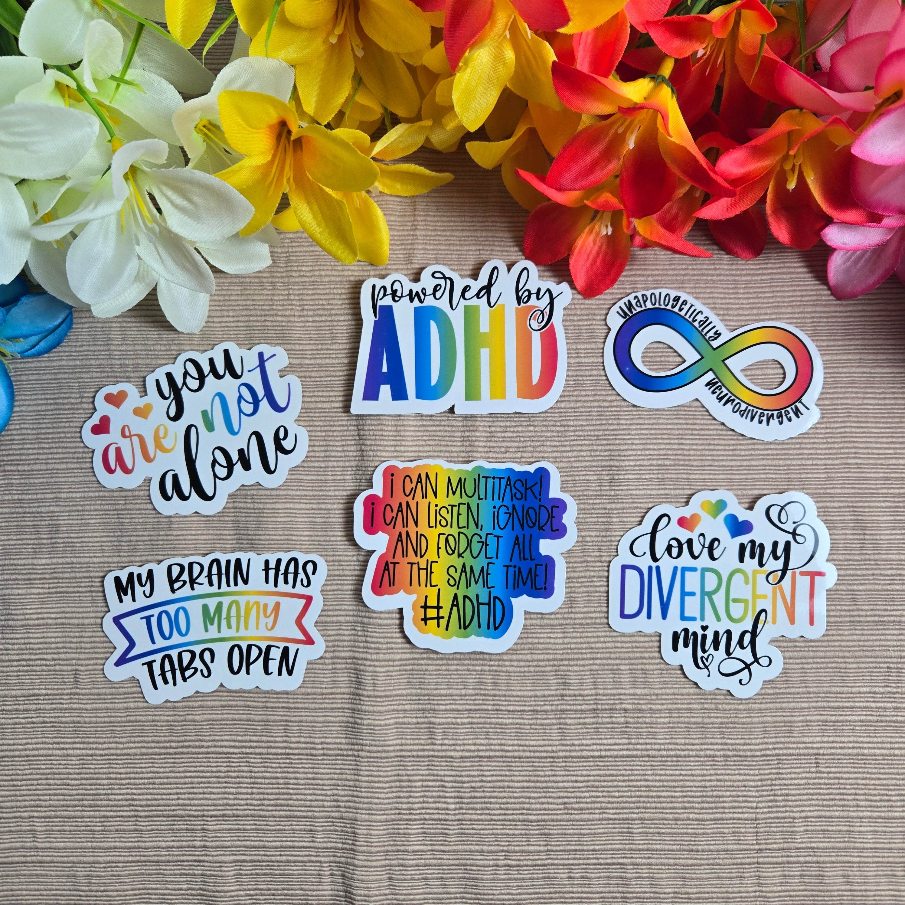 Cute and Funny Neurodivergent Stickers