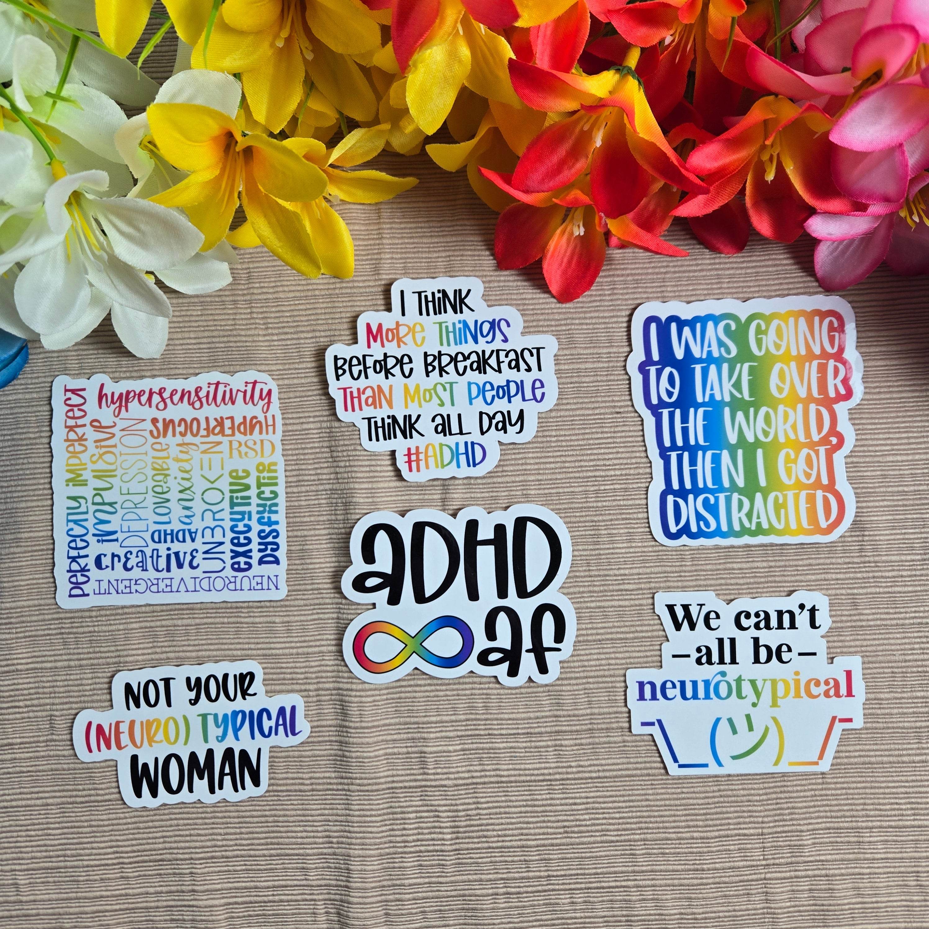 Funny and Cute Neurodivergent Stickers