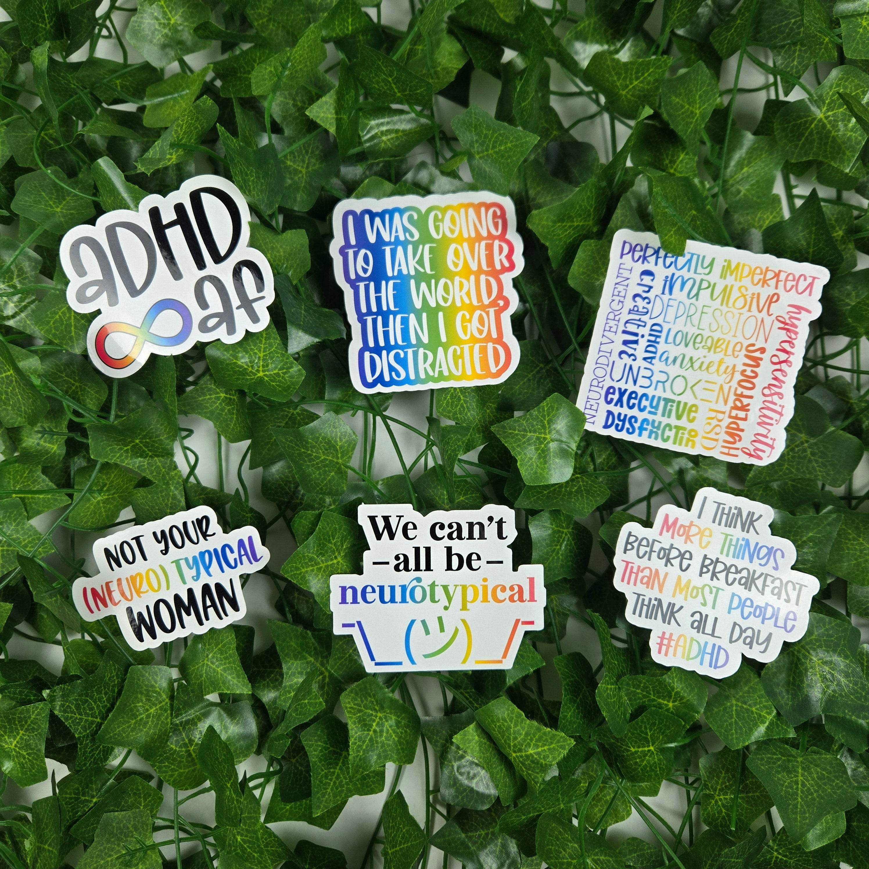 Funny and Cute Neurodivergent Stickers