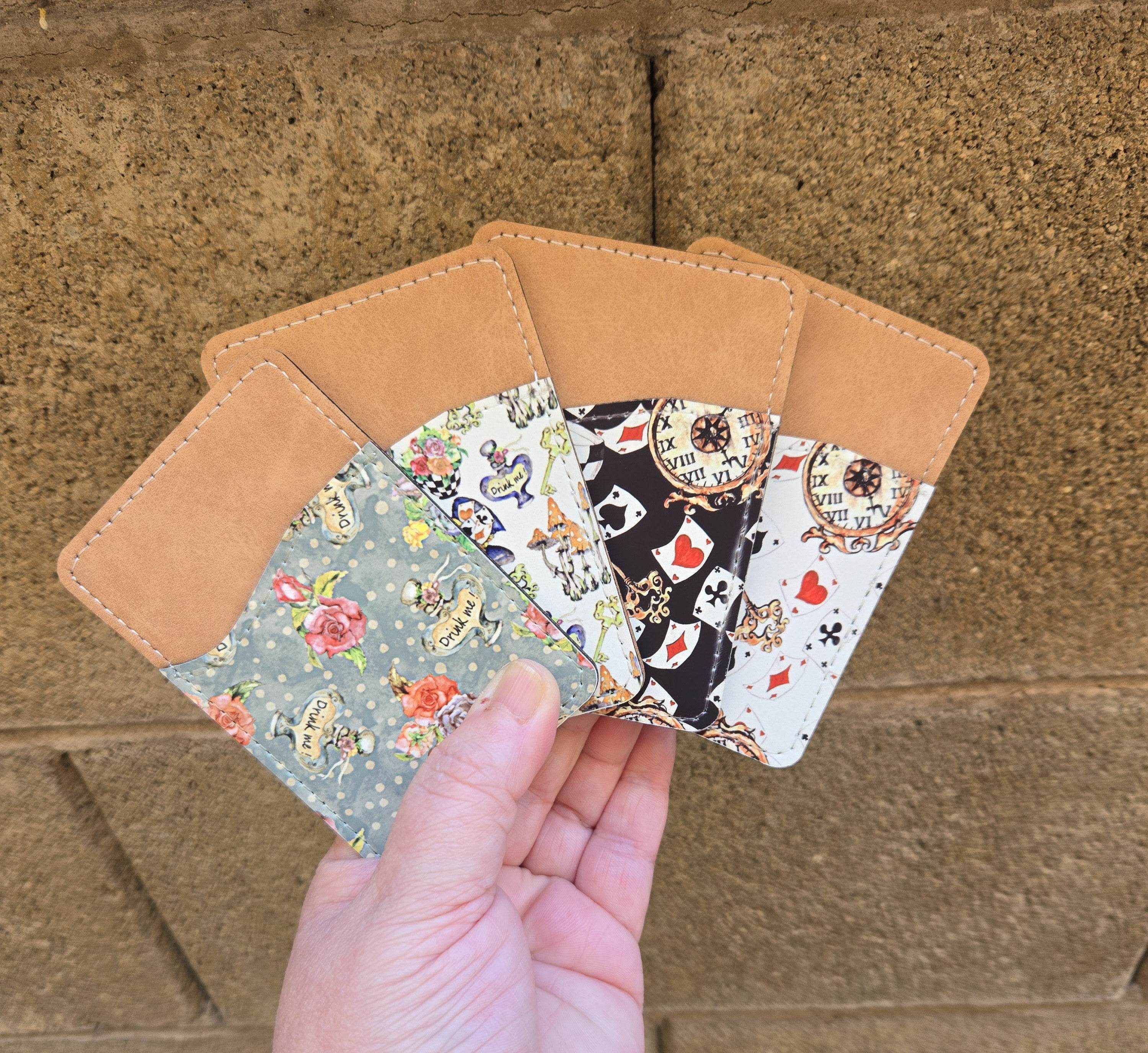 Alice Inspired Adhesive Cell Phone Wallet (Multiple designs available)