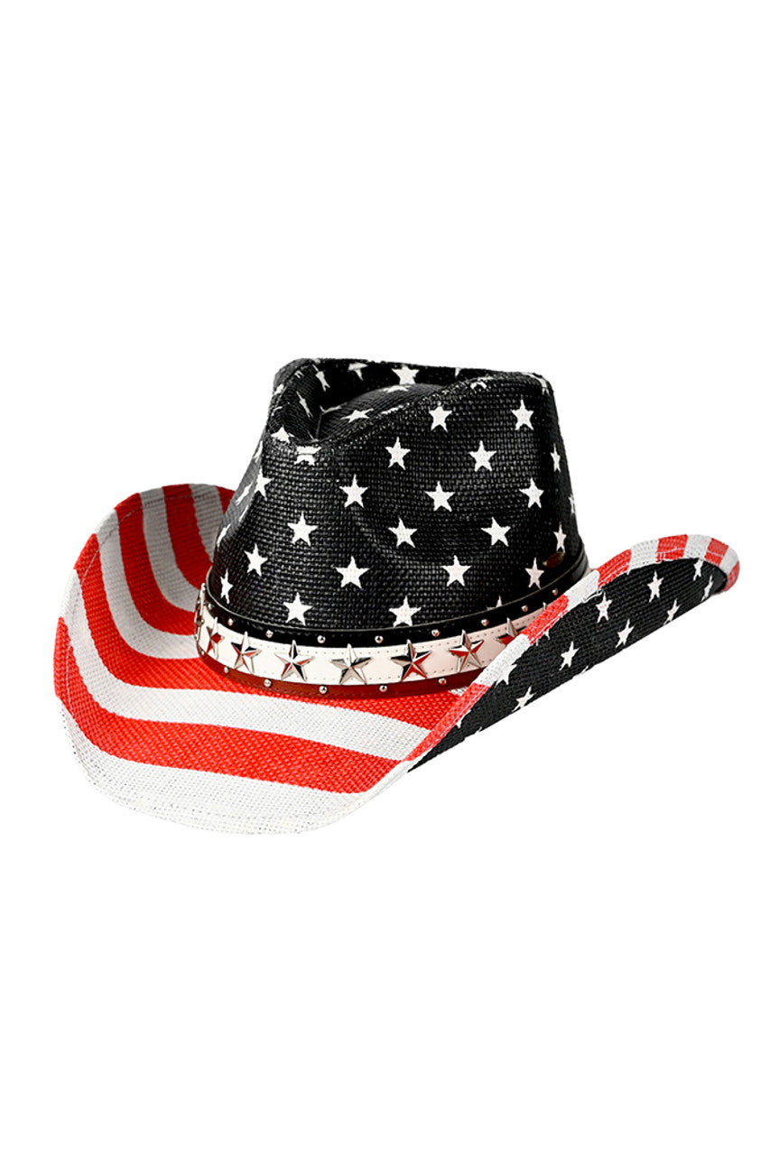 C.C American Star Studs Trim Band American Cowboy Hat