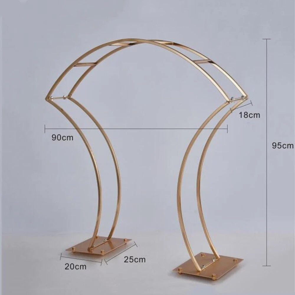 Arched Gold Wedding Table Centerpieces 4-Pack