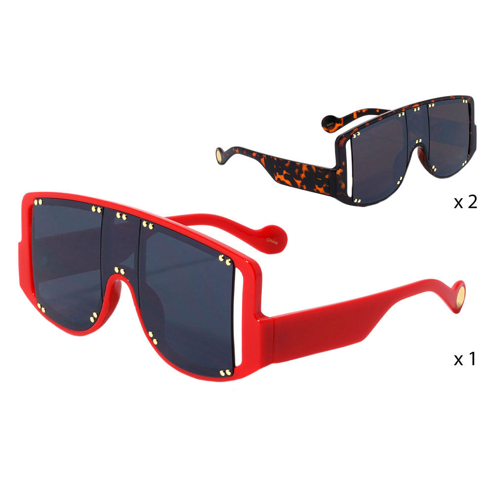 12Pcs Visor Style Wayfarer Sunglasses