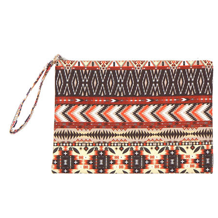 Aztec Pattern Pouch Clutch Bag Wristlet