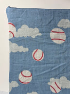 Organic Bamboo Blend Crib Sheet in Baseballs in the Sky