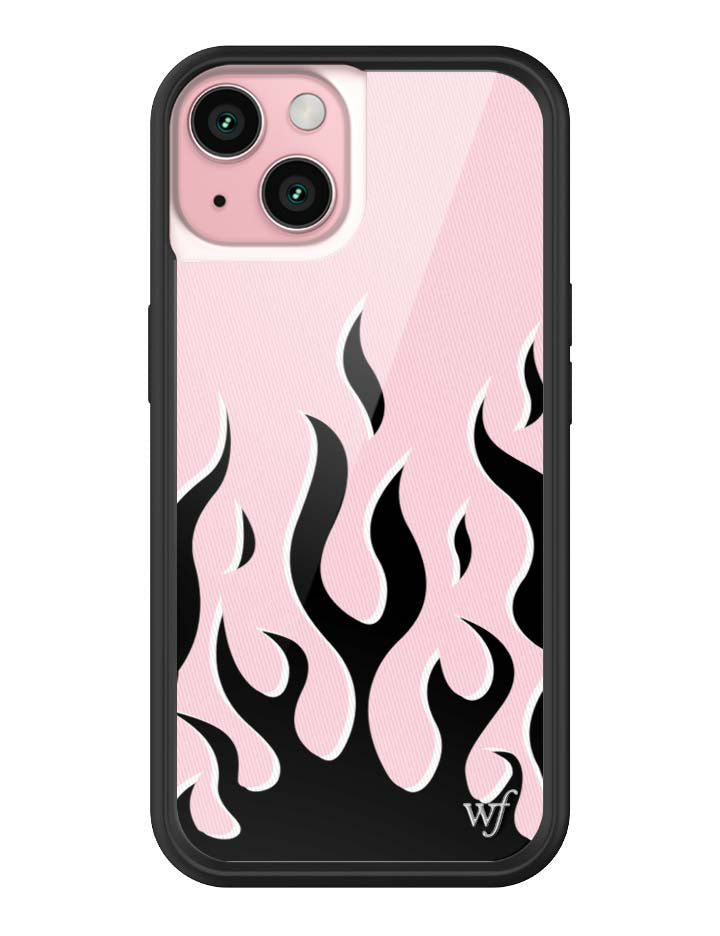 Flames | Pink & Black iPhone Case