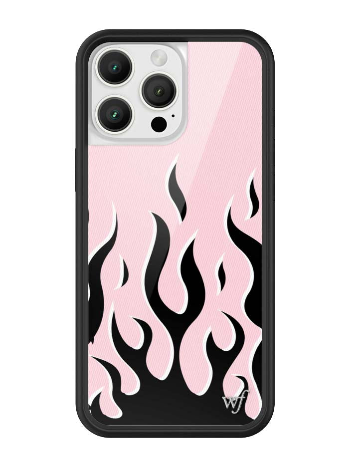 Flames | Pink & Black iPhone Case