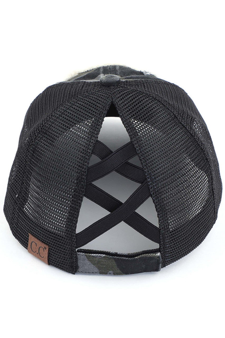 C.C HAPPY CAMPER PATCH VINTAGE PONY CAP
