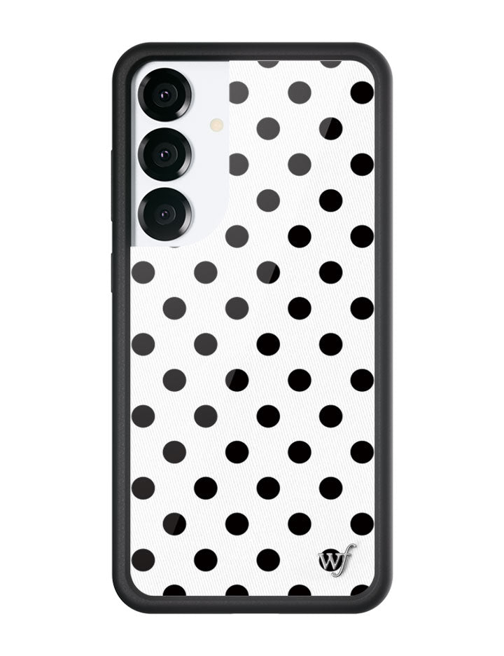 Polka Dot | White and Black Samsung Galaxy Case