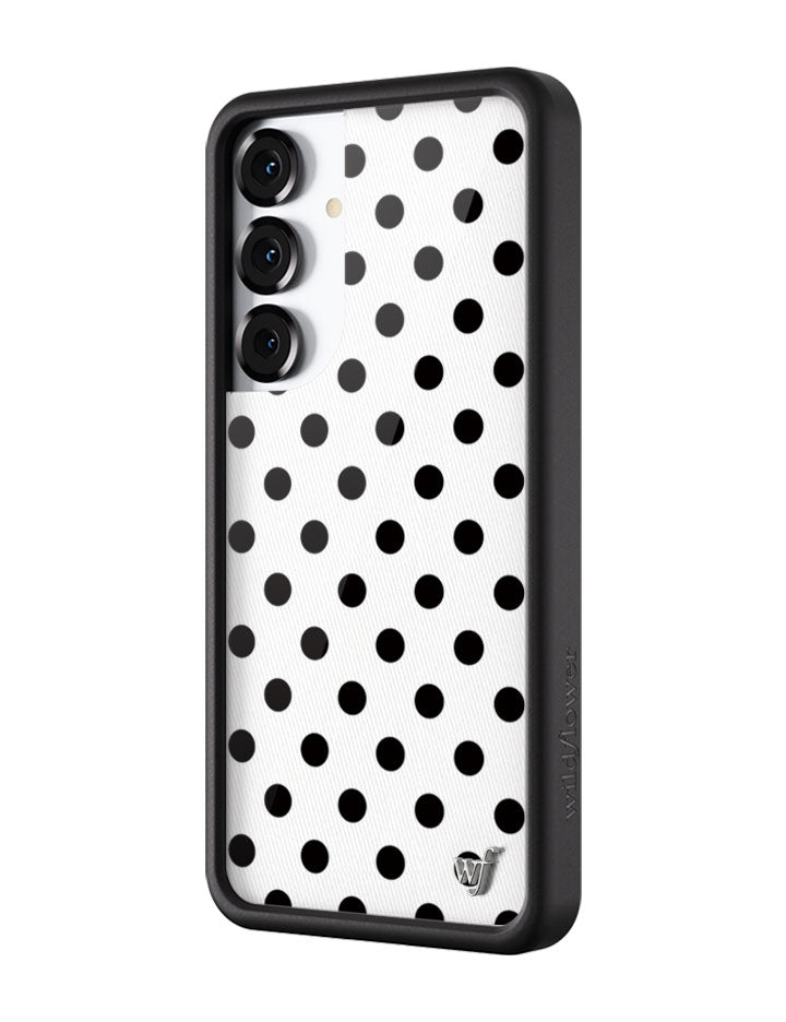 Polka Dot | White and Black Samsung Galaxy Case