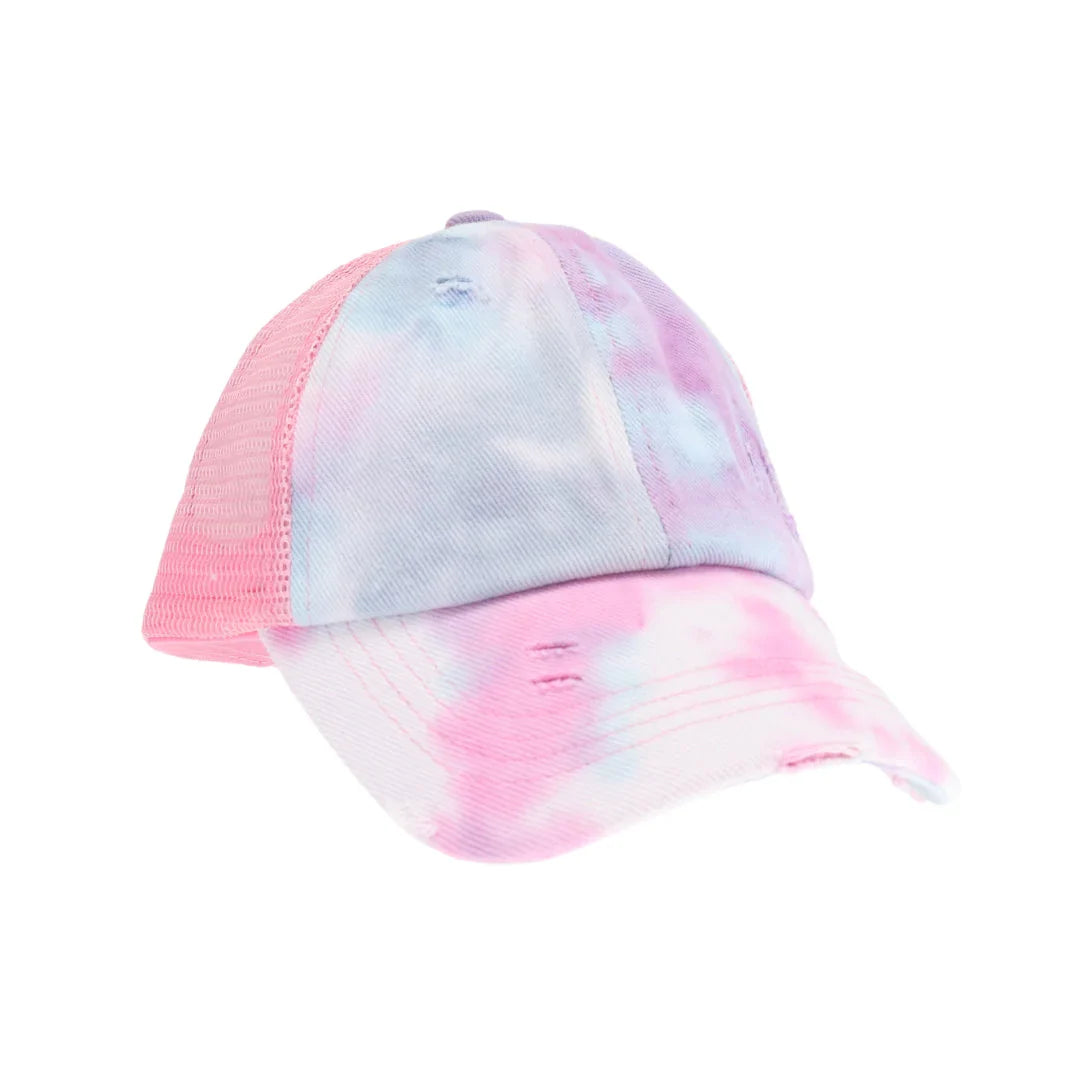 C.C Kids Tie Dye Criss-cross Pony Cap