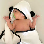 Panda Baby Bath Essentials 8pc Baby Gift Set - White/Black - Final Sale/No Returns
