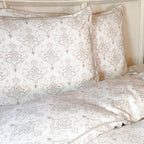 Bamboo Duvet Cover with Shams 3 Piece Set - Damask