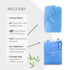 Bamboo Fitted Sheet - Ocean