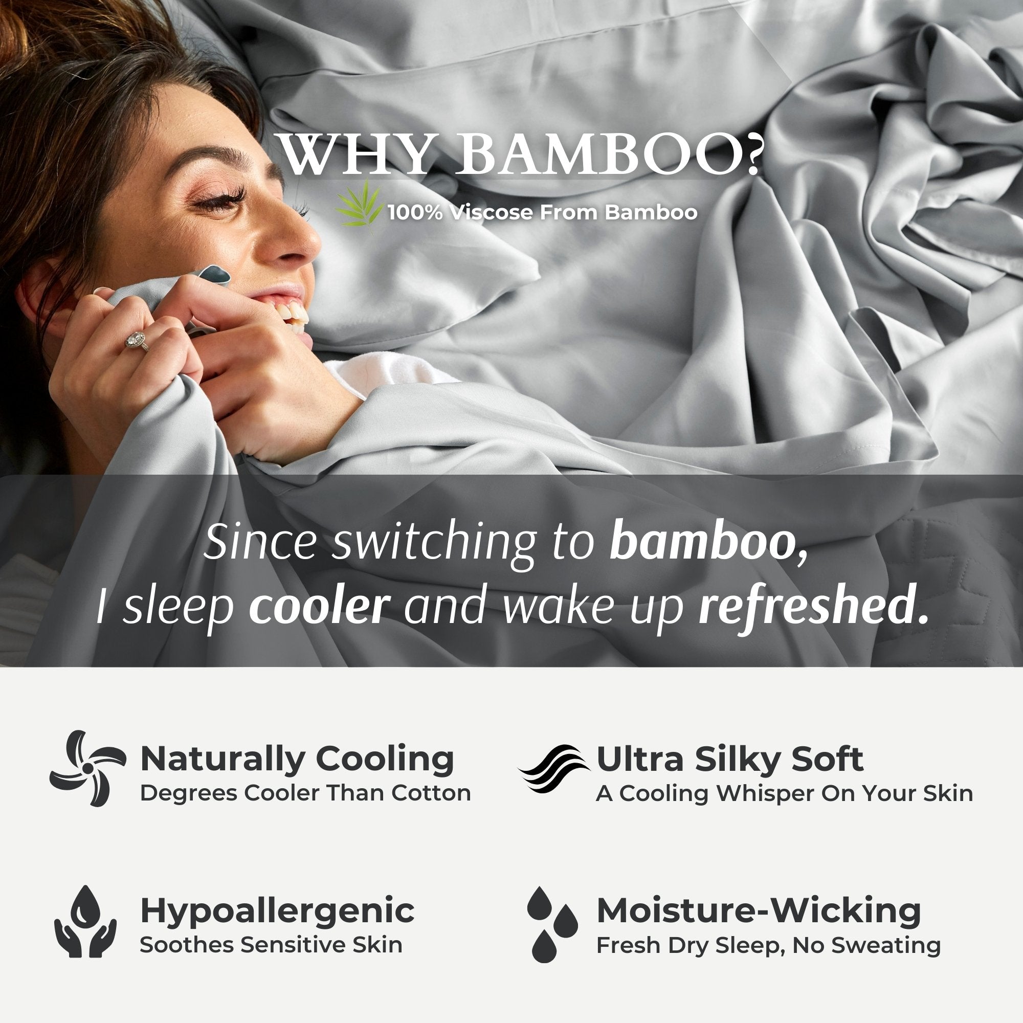 Bamboo Pillowcase Set - Stone