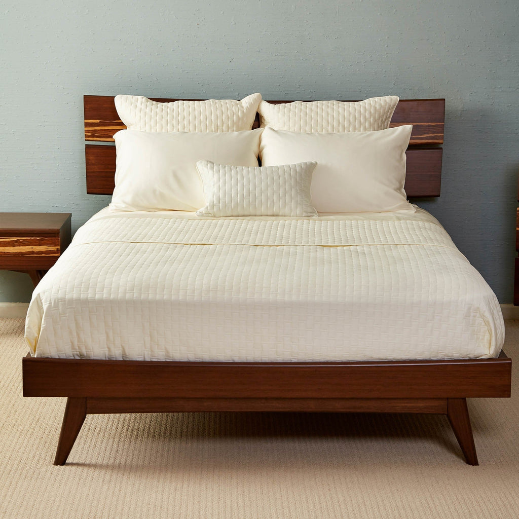 Bamboo Quilted Decorative Pillow - Ivory