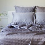 Bamboo Quilted Euro Sham 1 Piece - Platinum