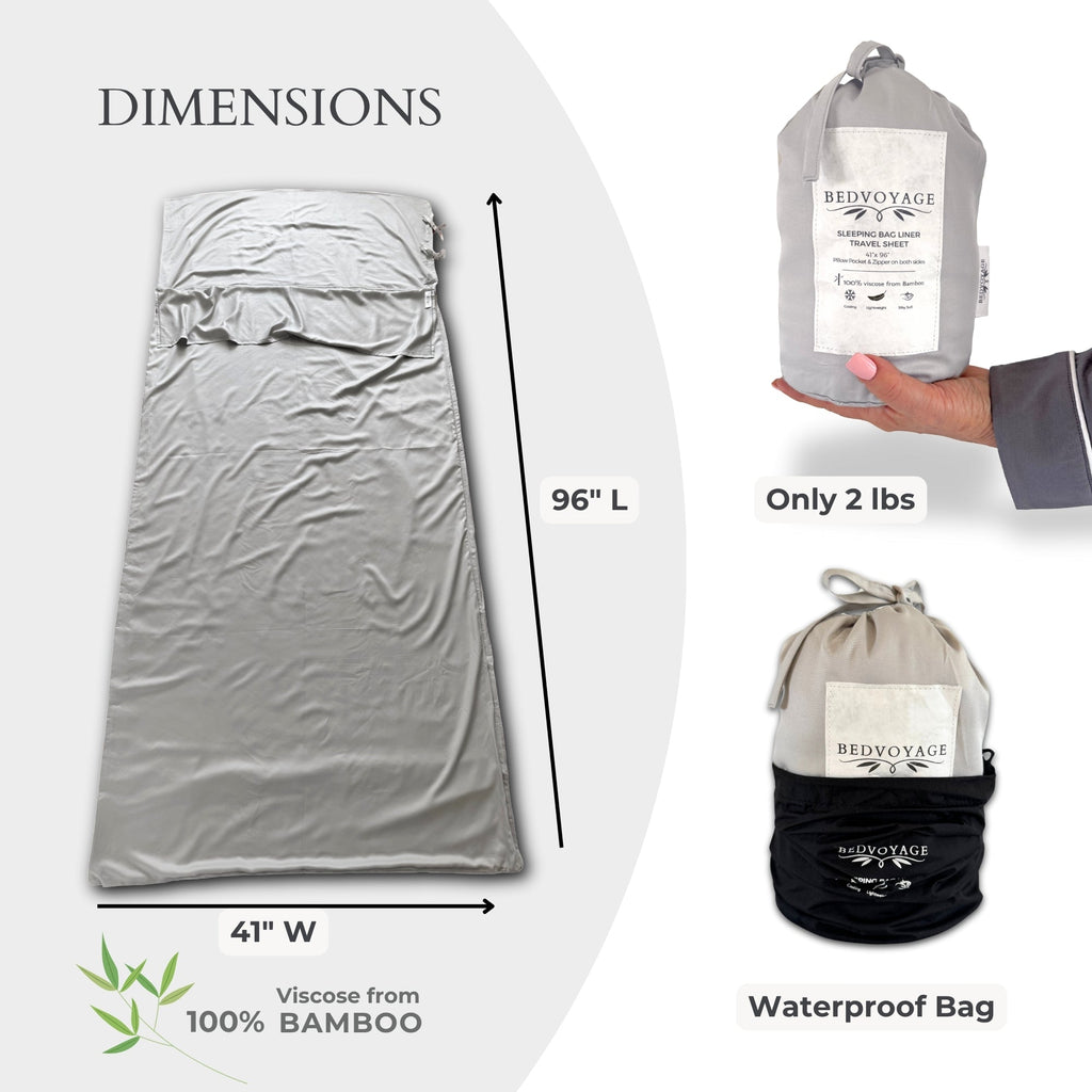 Bamboo Travel Sleeping Bag Liner