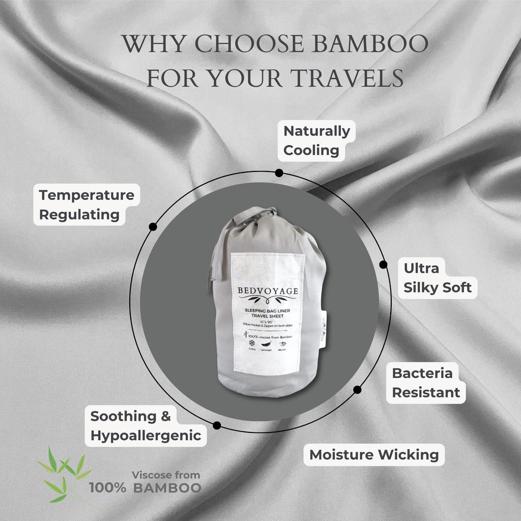 Bamboo Travel Sleeping Bag Liner