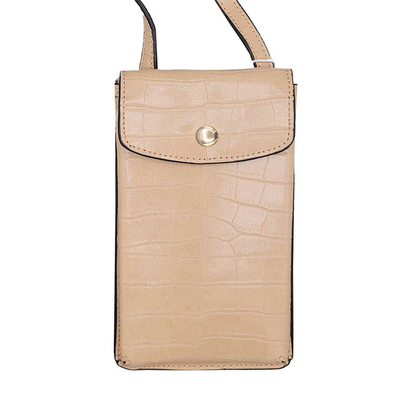 Alligator Pattern Faux Leather Travel Neck Pouch Bag