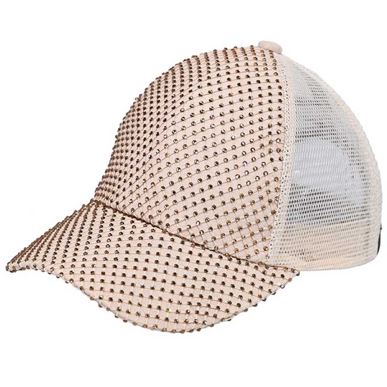 C.C Rhinestone Net Baseball Cap
