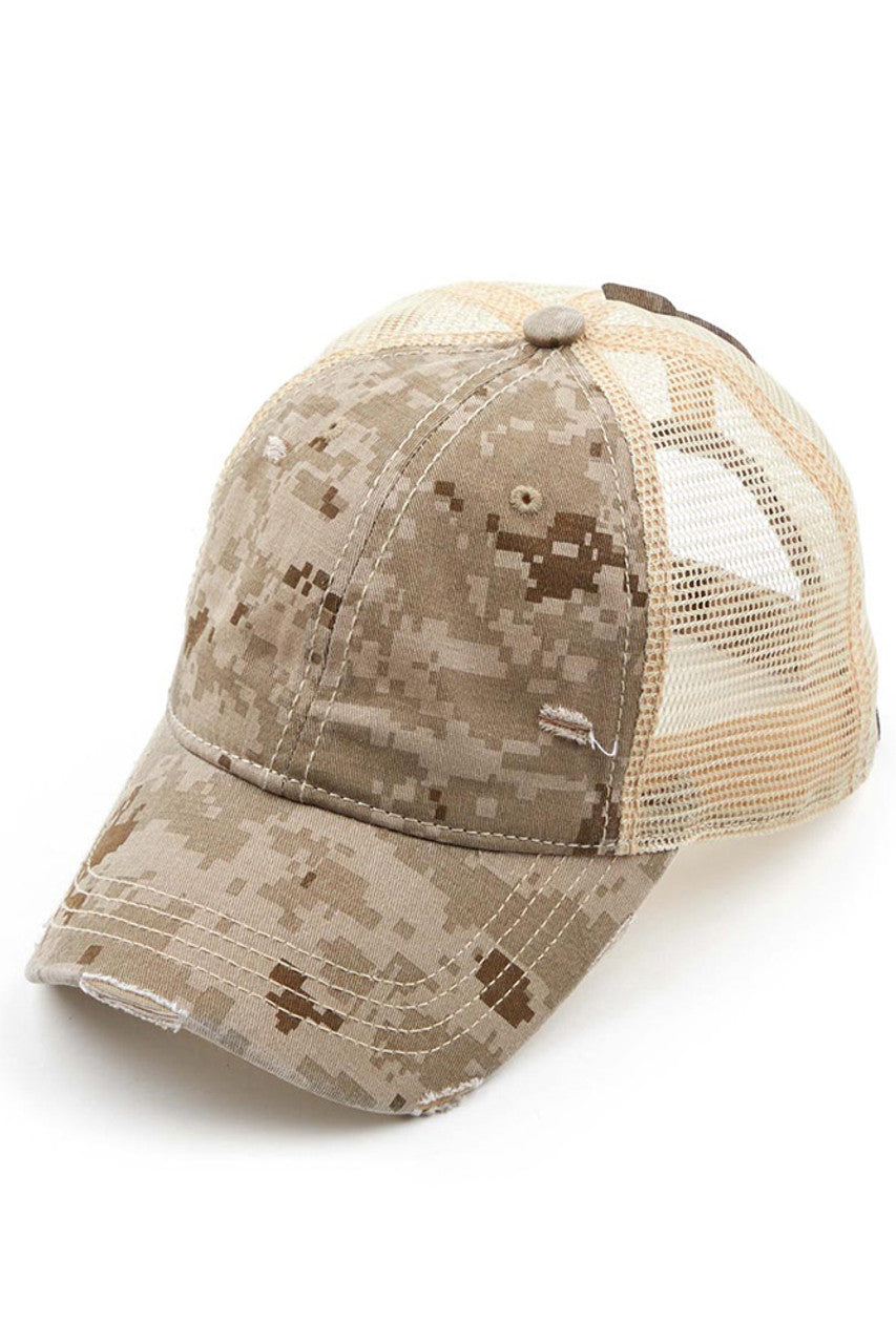 C.C DIGITAL CAMO MESH PONYCAP
