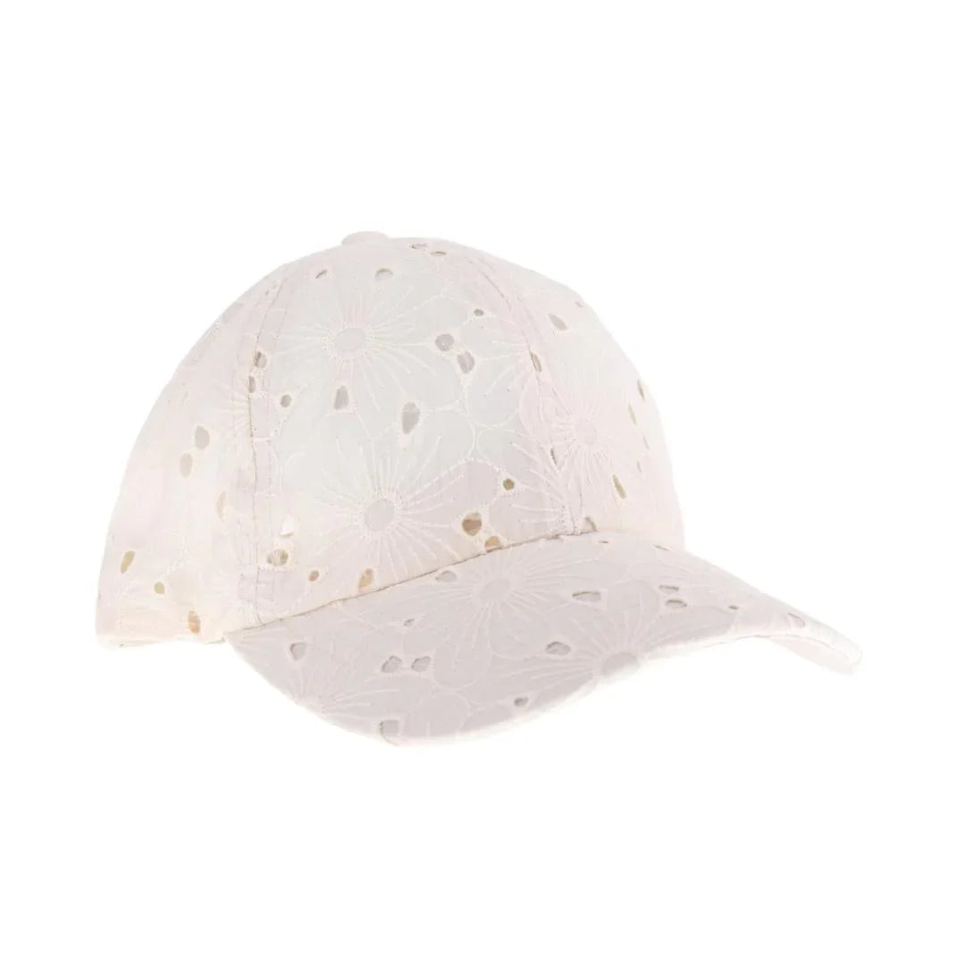 C.C EMBROIDERED Floral Cotton Pony Cap