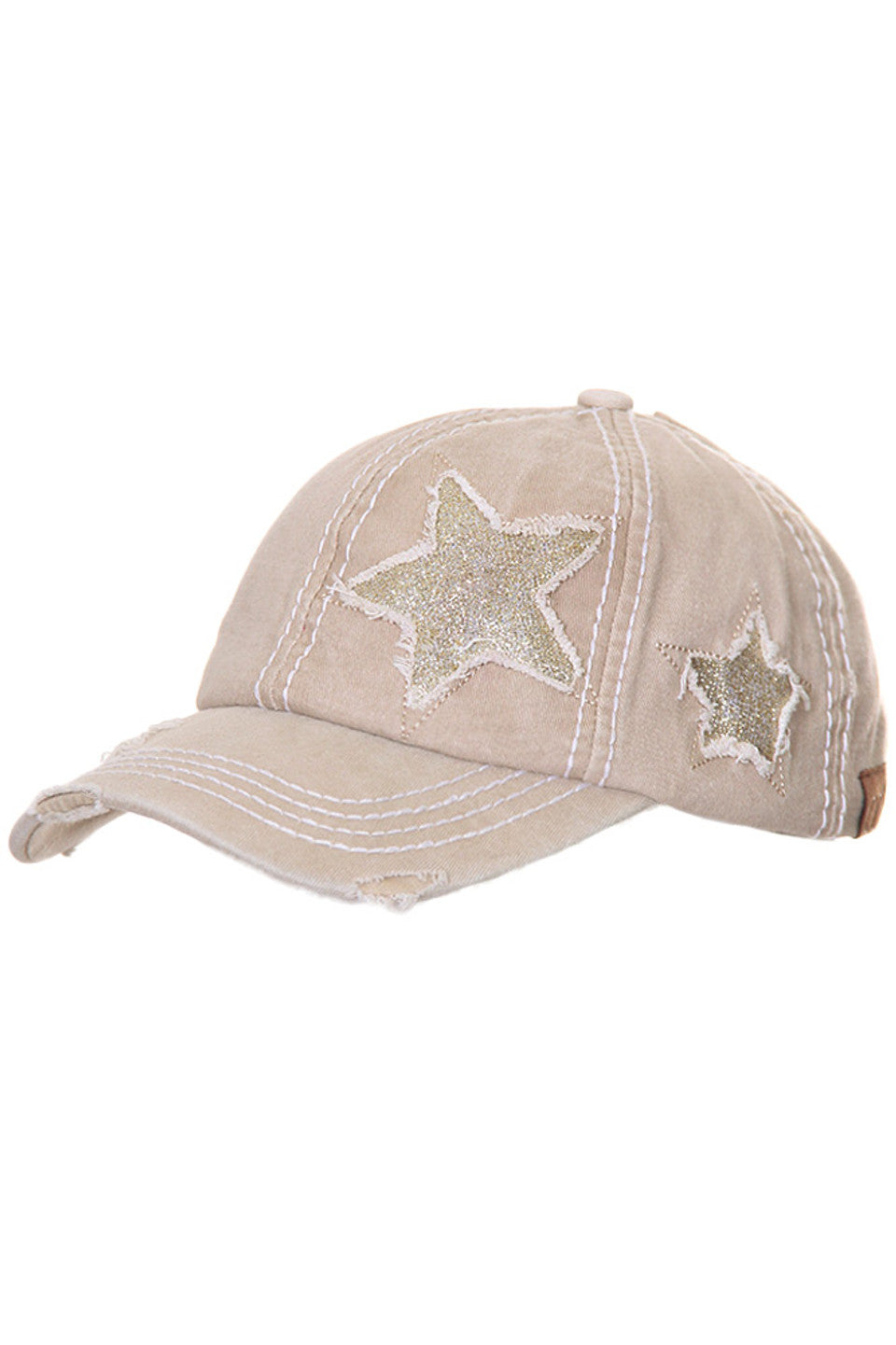 C.C GLITTER STAR BASEBALL PONYCAP