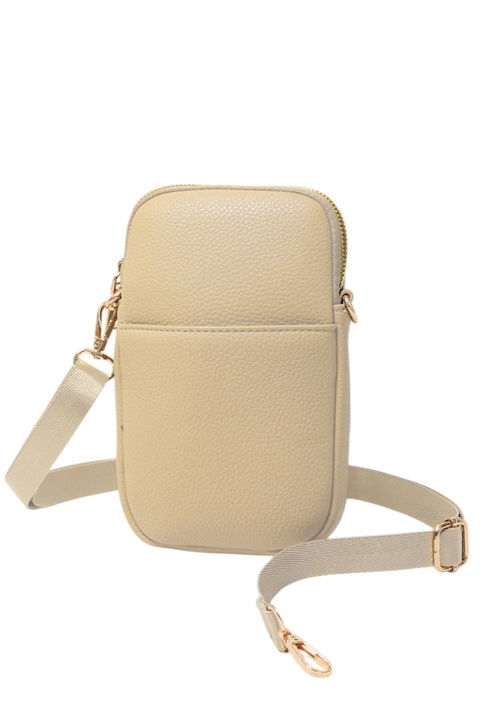 Solid PU Cell Phone Strap Bag