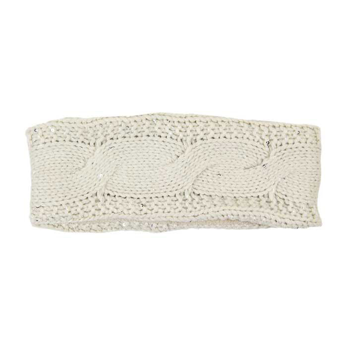 Twisted Tiny Sequin Soft Knit Headband