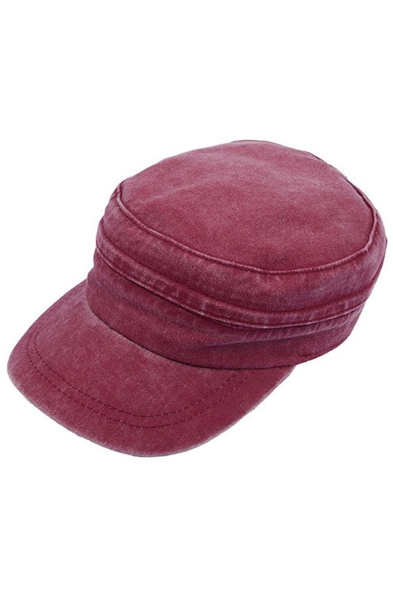 C.C Convertible Denim Army Zipper Cap Sun Visor