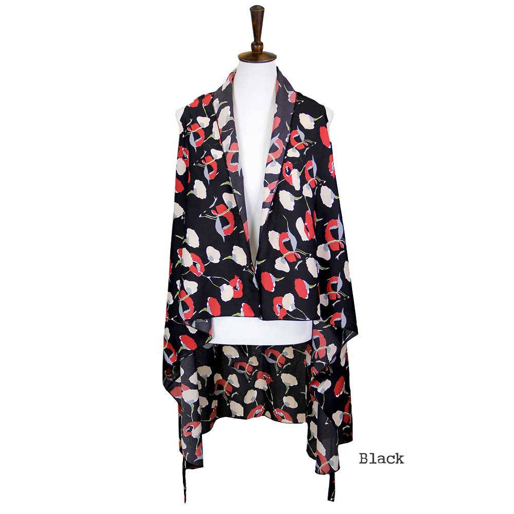 Abstract Floral Vest Cover up