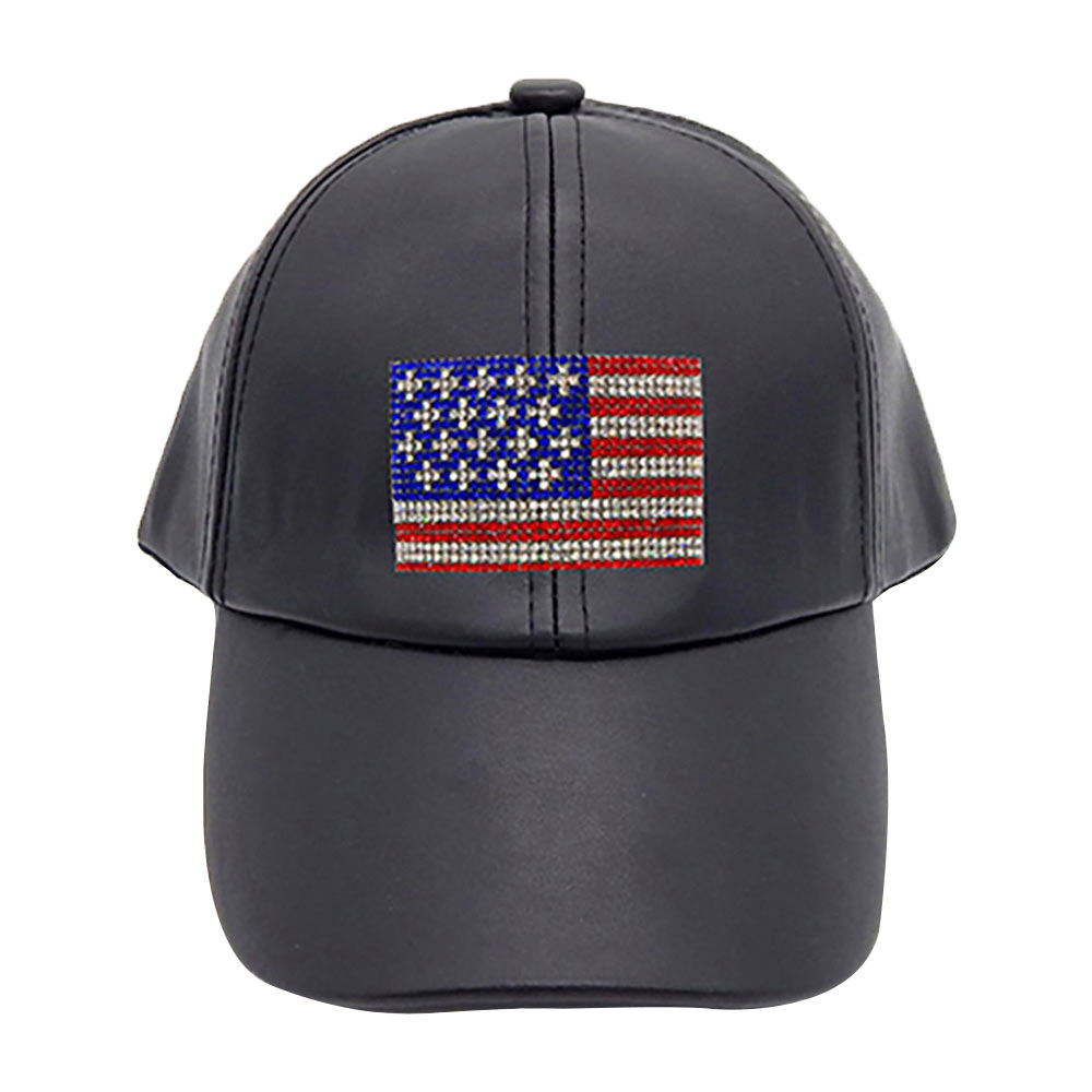 Bling American USA Flag Baseball Cap