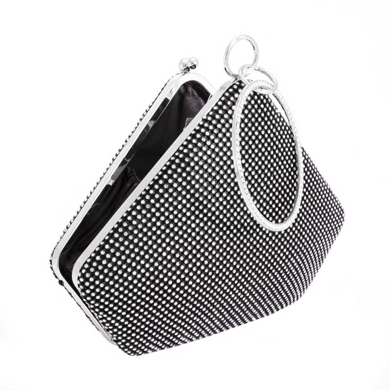Bling Angled Evening Tote Crossbody Bag