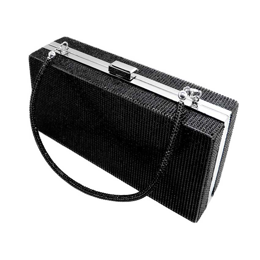 Bling Rectangle Evening Tote Clutch Crossbody Bag