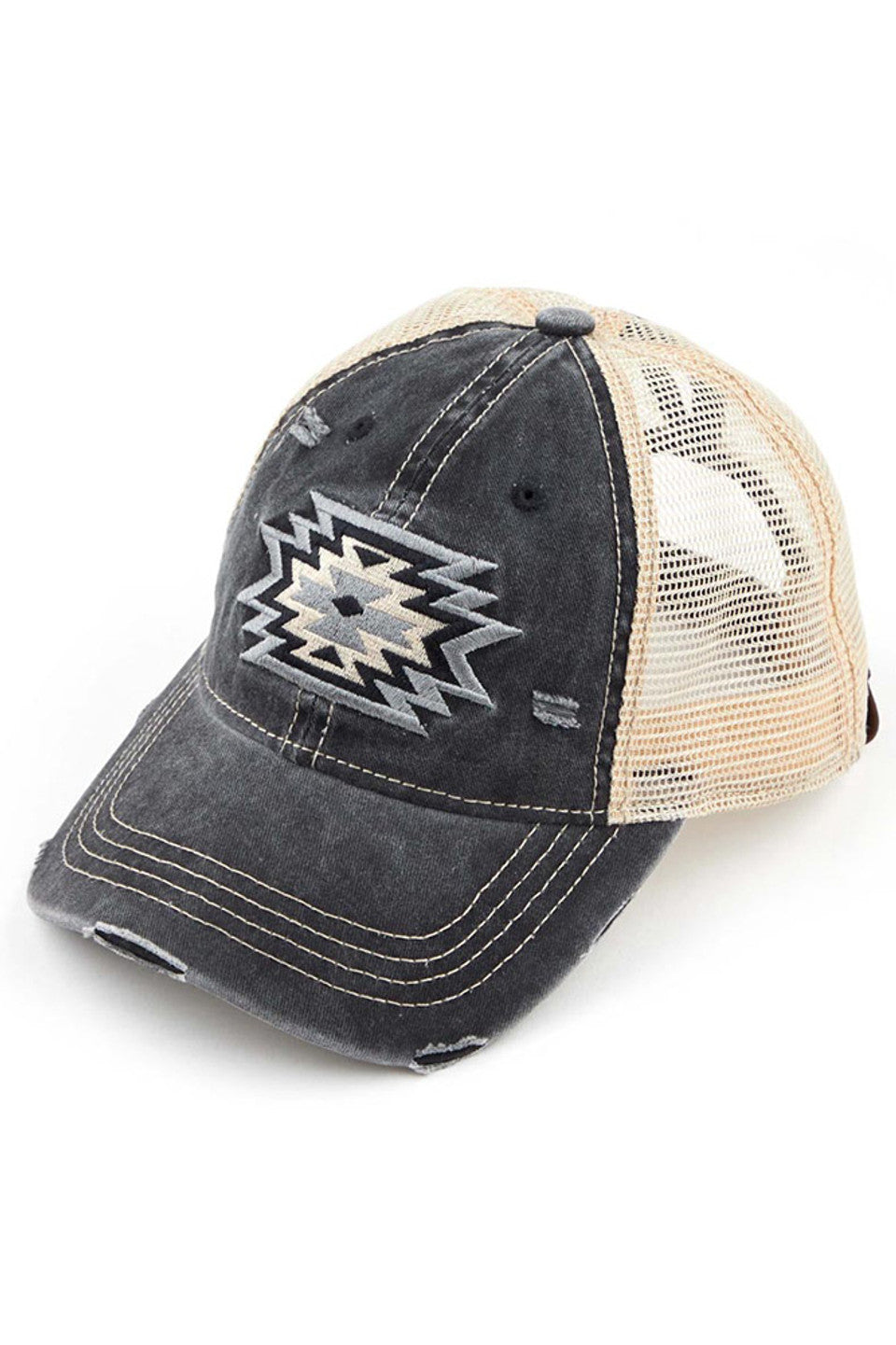 C.C Aztec Patch Mesh Pony Cap